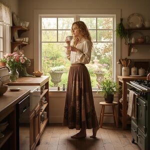 Gunne Sax Top Jessica's Gunnies Off-White Button Down Blouse 1970s Apparel